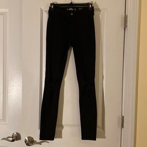 Hollister Black Mid Rise Super Skinny Jeans